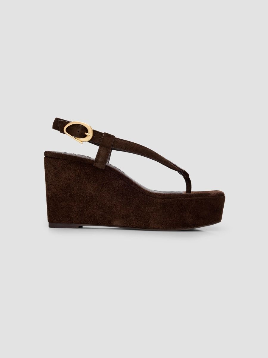 Cult Gaia Women's Shae 100MM Wedge Sandals - Luwak - Size 11