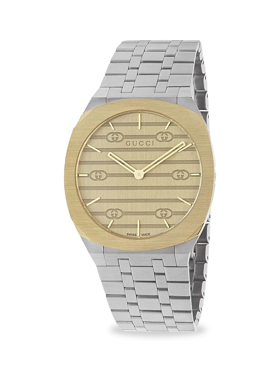 Men's 25H Two-Tone Stainless Steel Bracelet Watch
