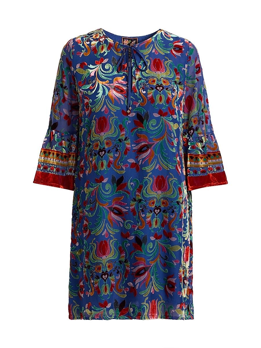 Women's Primula Burnout Sofiya Velvet Minidress - Primula - Size Medium