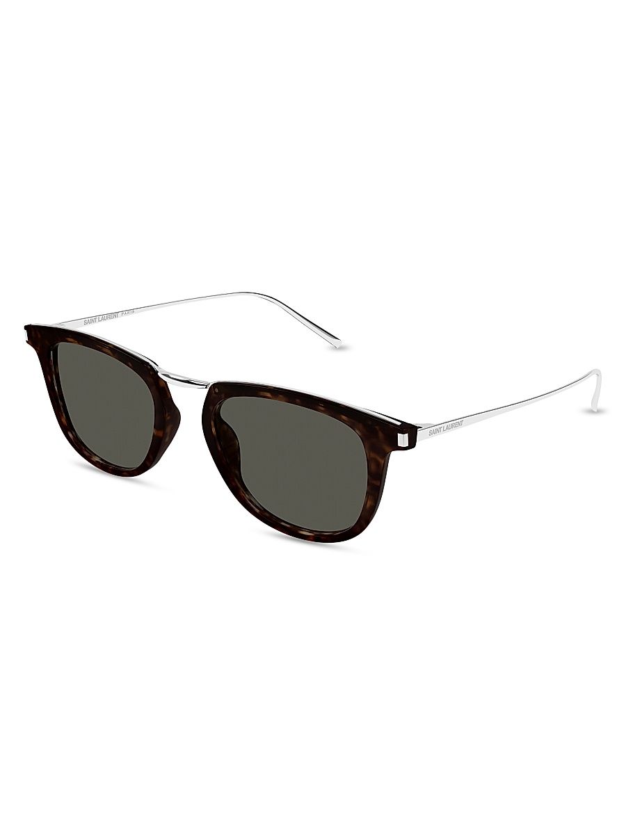 Men's Combi Corner Angle SL 753 Oval Sunglasses - Grey Havana Silver