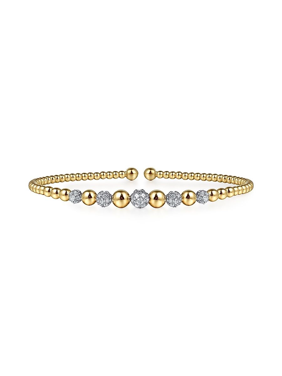 Women's Bujukan 14K Gold & 0.35 TCW Diamond Cuff Bracelet - Yellow Gold