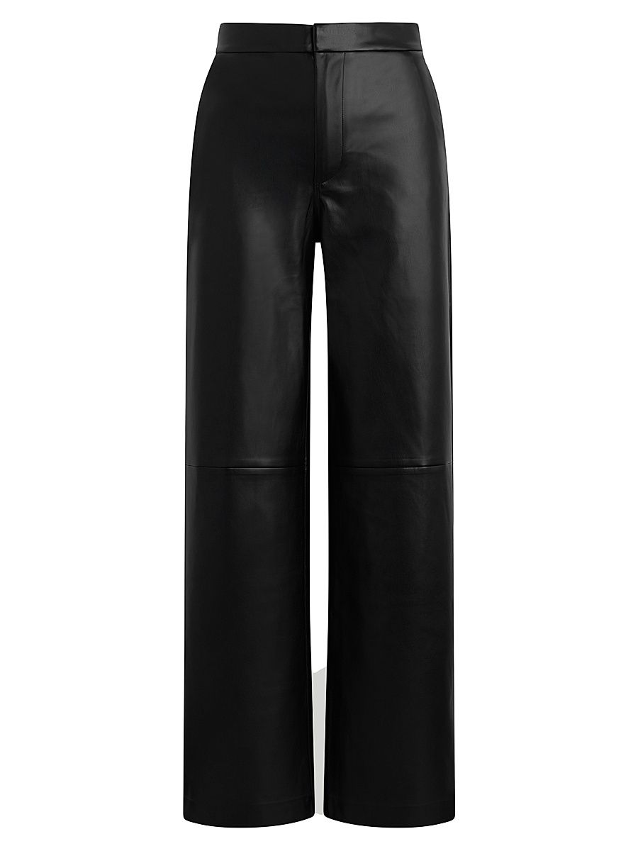 Women's The Vegan Leather Trousers - Black - Size 6