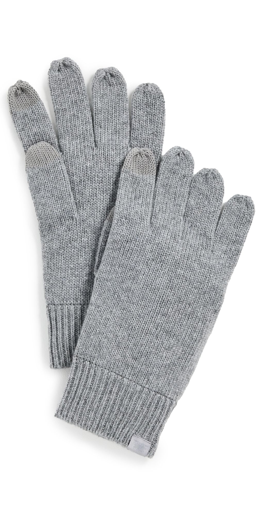 Faherty Core Knit Gloves Charcoal Heather One Size