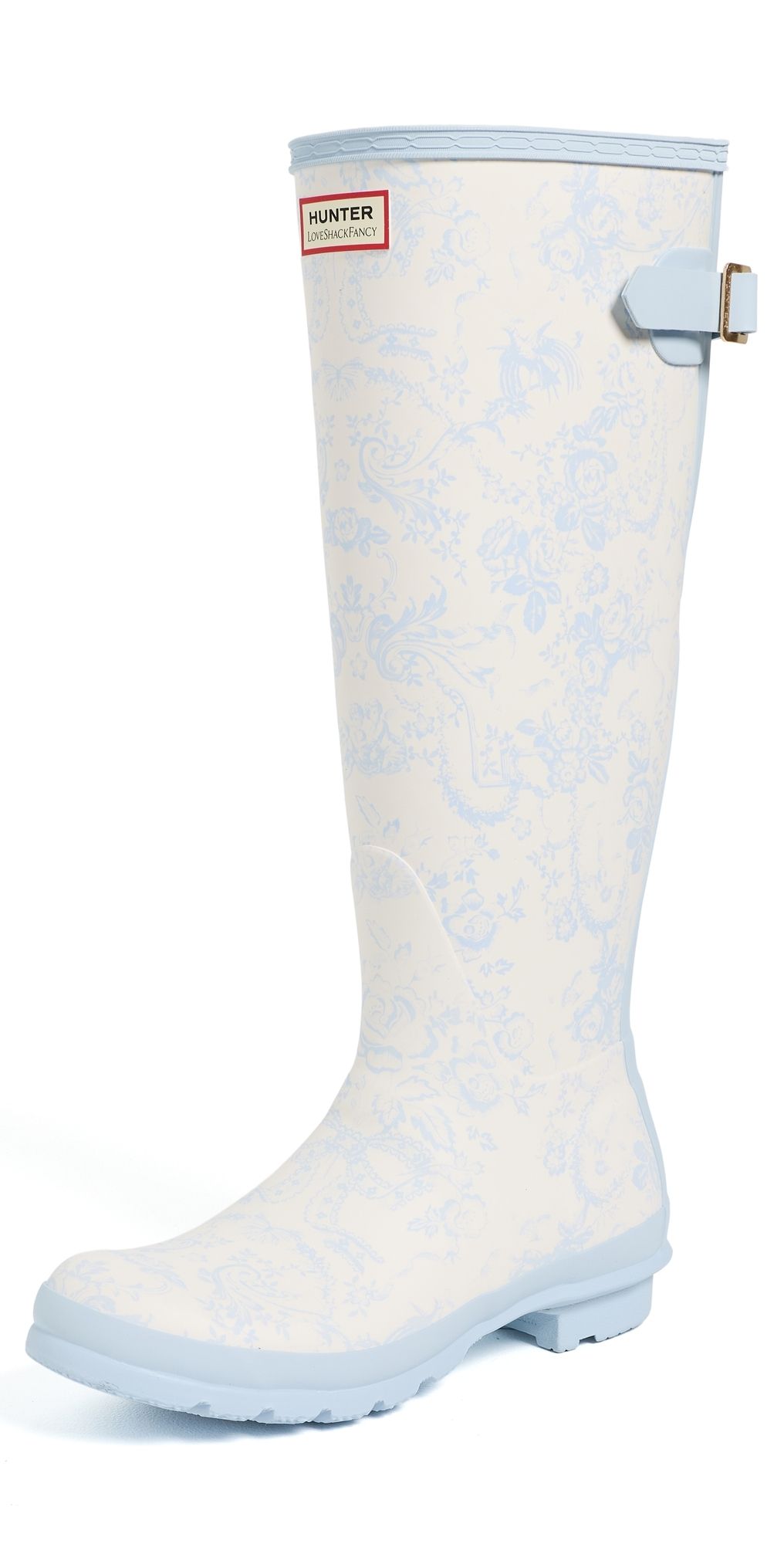 Hunter Boots Hunter x LoveShackFancy Original Tall Back Adjustable Boots Light Blue 450 11