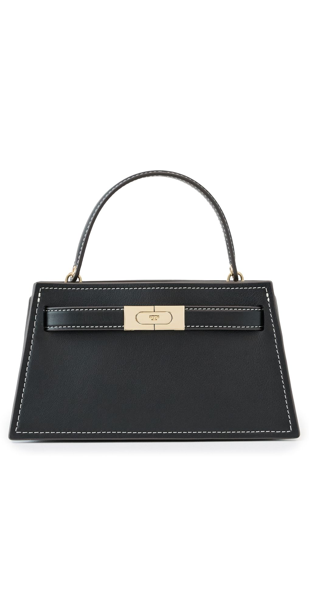 Tory Burch Lee Radziwill Smooth Top Handle Petite Bag Black One Size