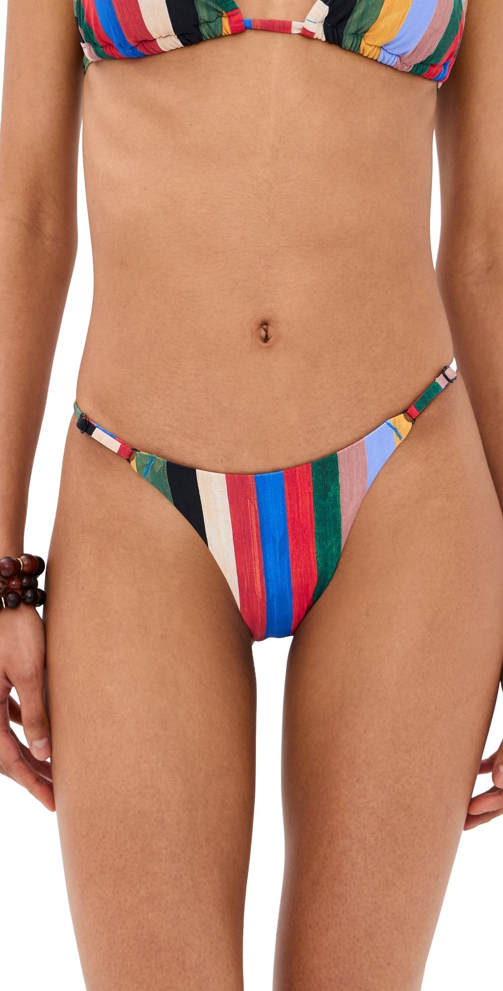 STAUD Sisley Bikini Bottom Artist Stripe XL