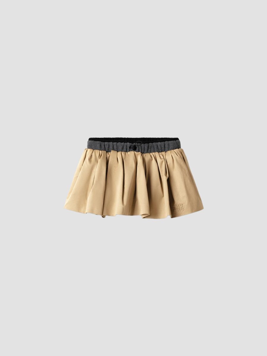 Miu Miu Women's Chino Mini Skirt - Beige Khaki - Size 2