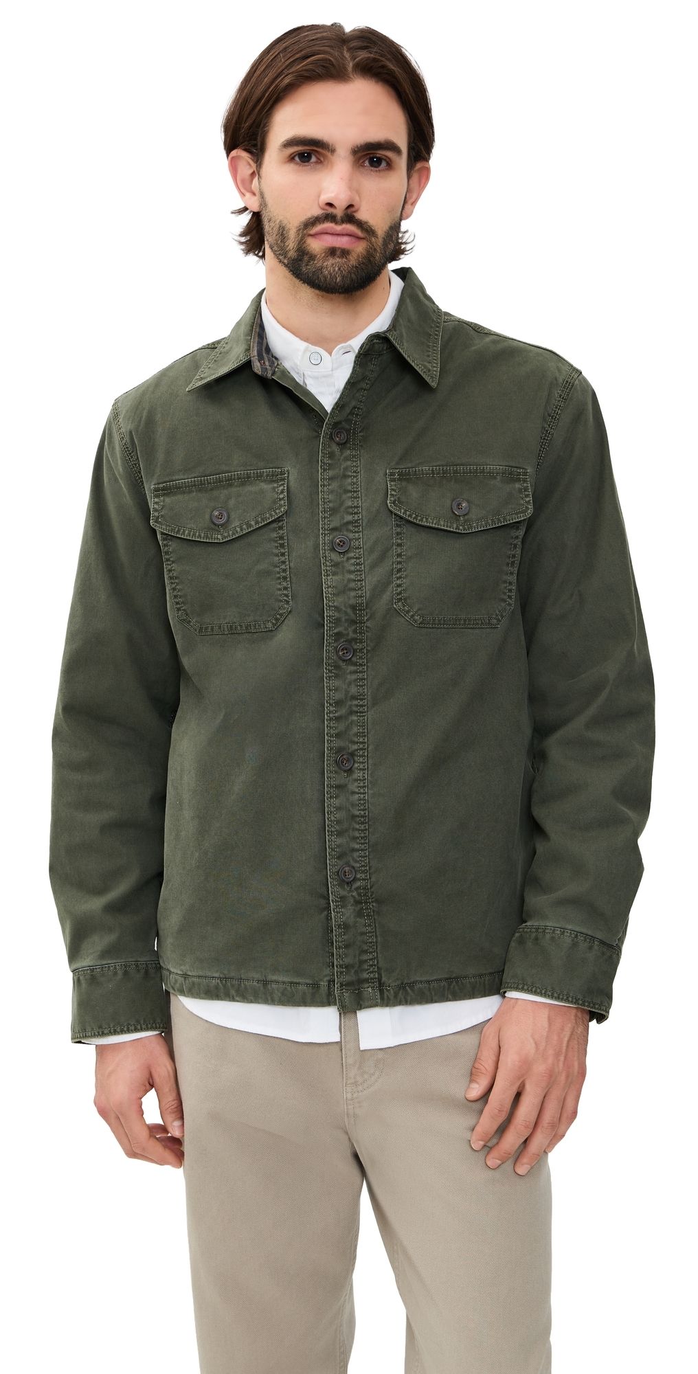 Faherty Lakeside CPO Jacket Fall Evergreen XL