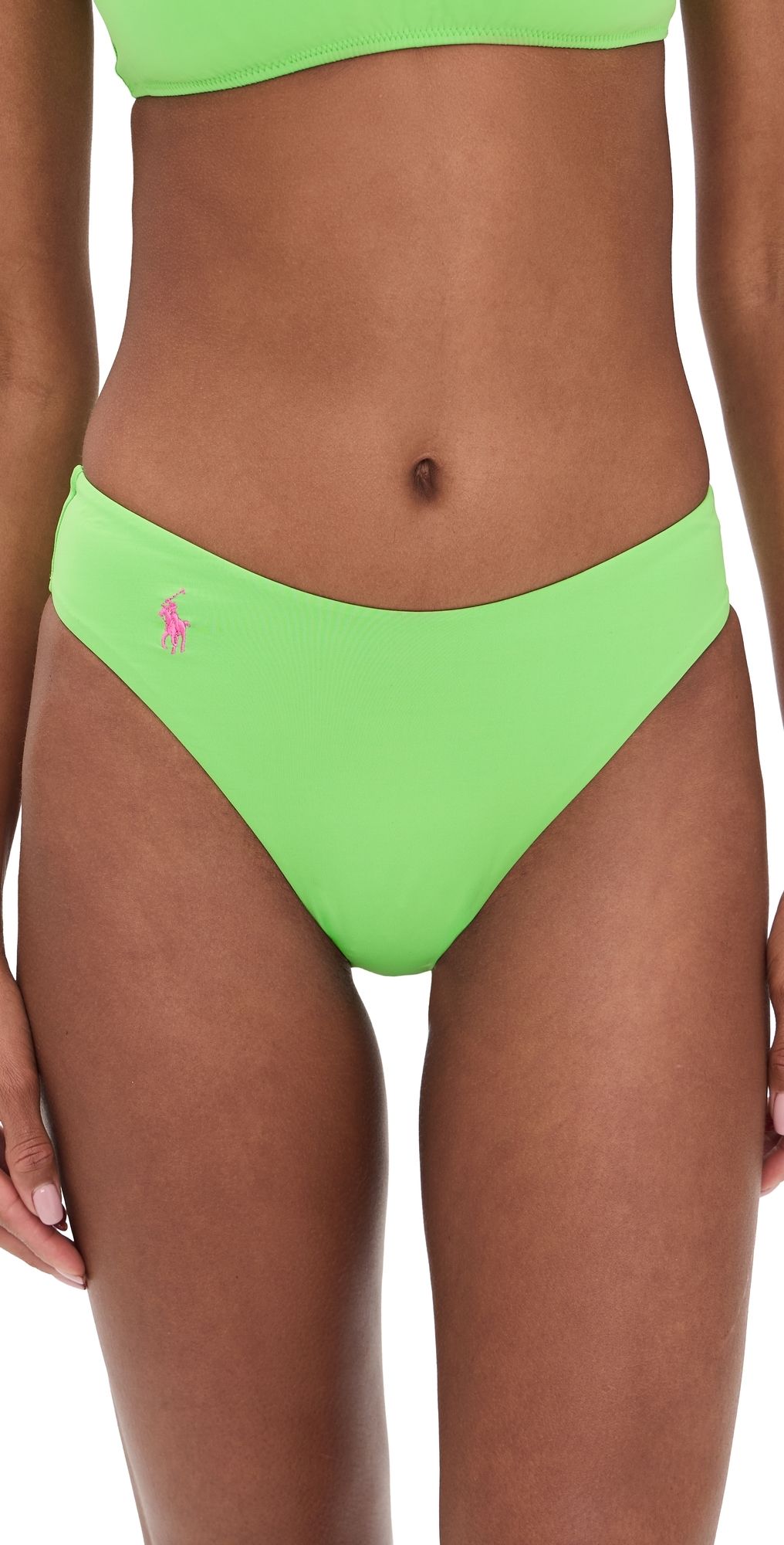 Polo Ralph Lauren Modern High Leg Bikini Bottoms Riviera Green XL