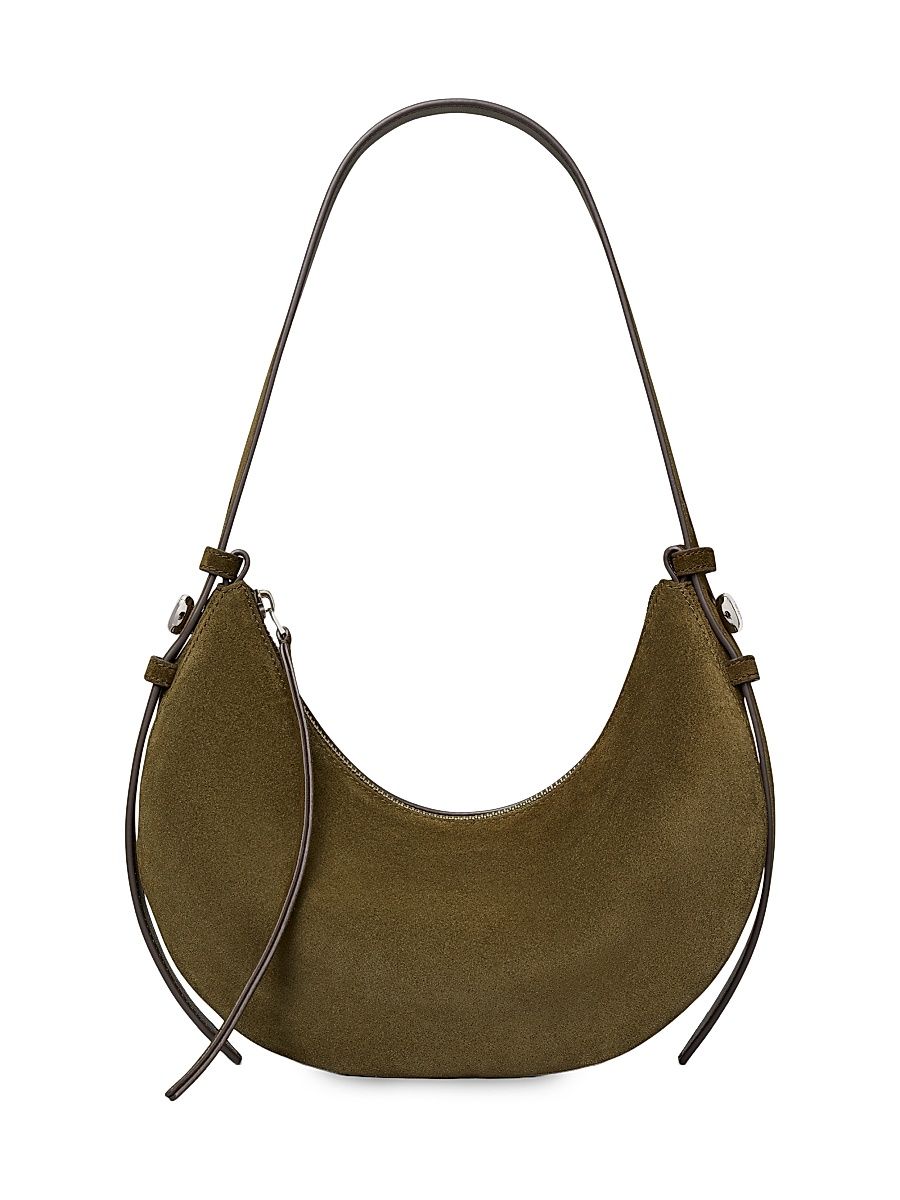 Women's Romy Suede Half Moon Bag - Leccio