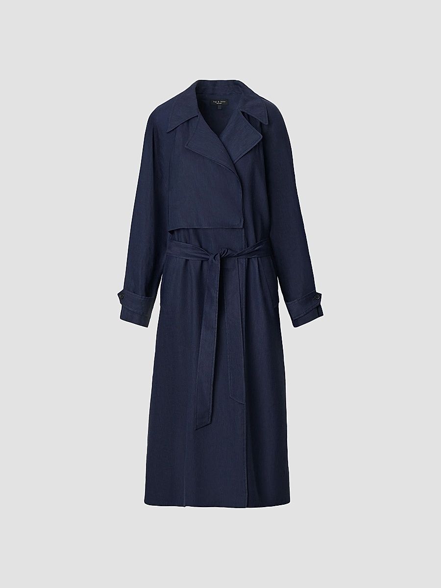 Women's Willow Trench Coat - Navy - Size Small