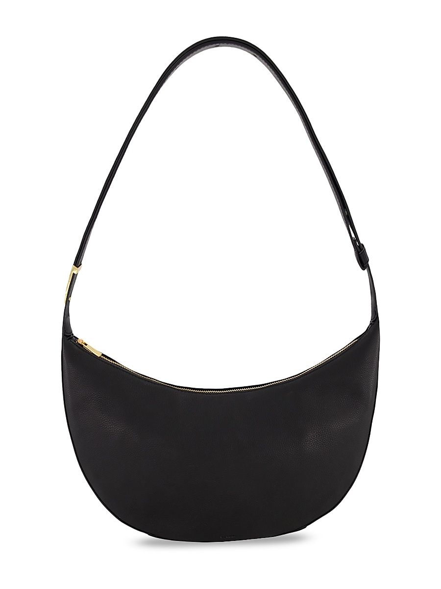 Women's Eris Small Pebble Leather Hobo Bag - Black