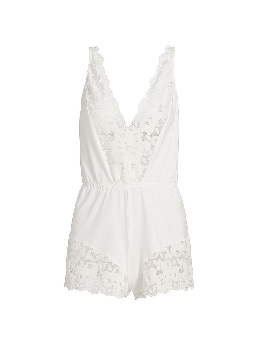 Women's Romanza Sleep Romper - Moon Ivory - Size XL
