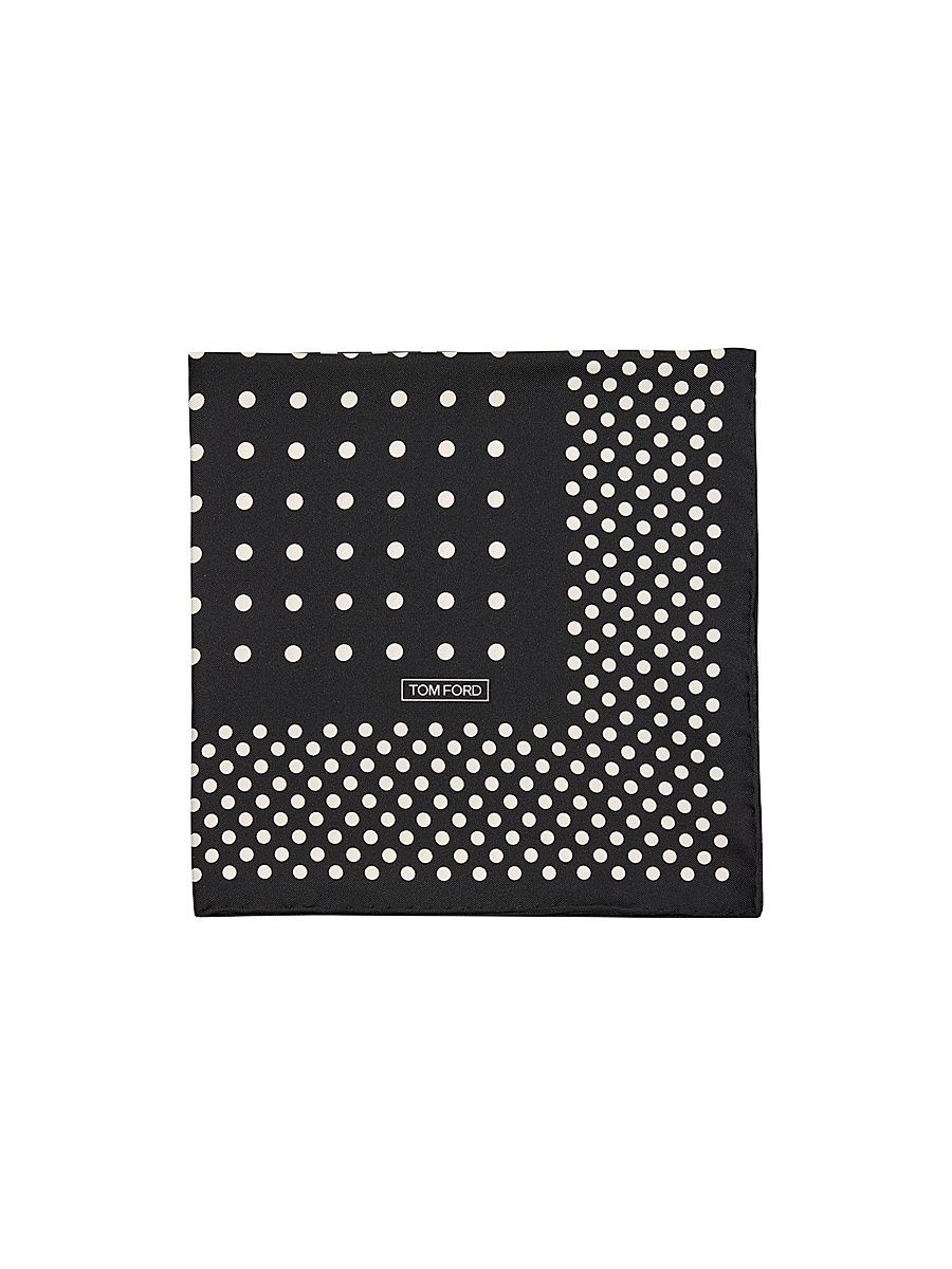 Men's Silk Pocket Square - Black