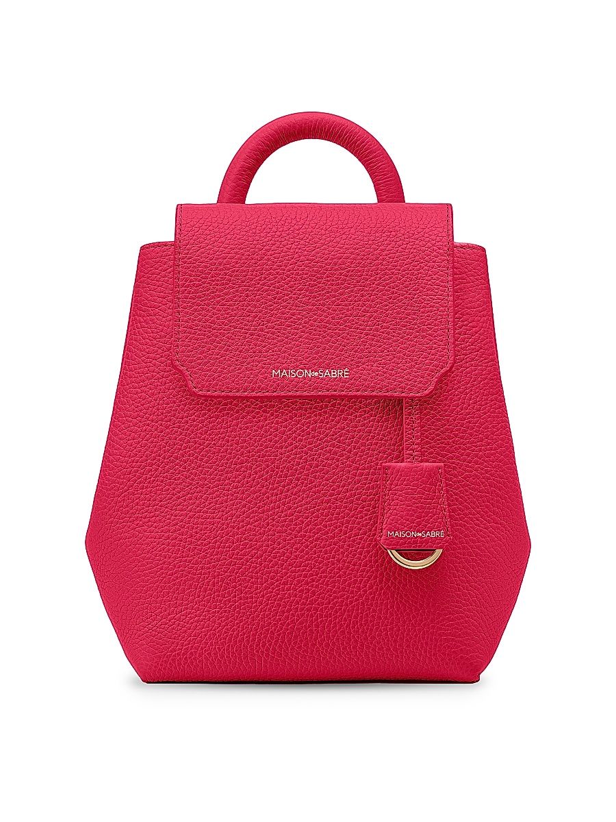 Women's Mini Soft Leather Backpack - Shibuya Fuchsia