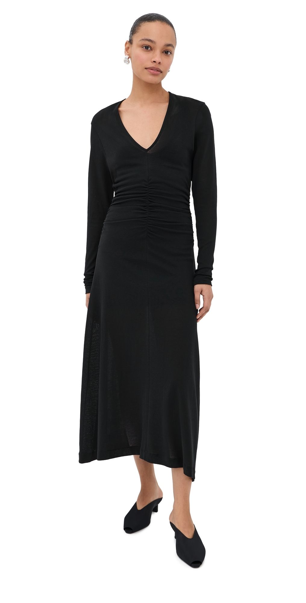 Bite Studios Steep V Neck Dress Black XS