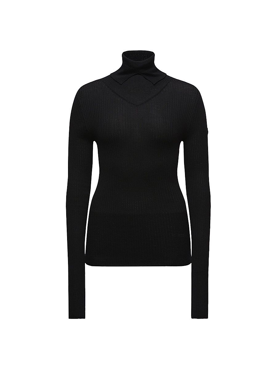 Women's Moncler x EE72 by Edward Enninful Turtleneck Sweater in Wool - Black - Size Medium