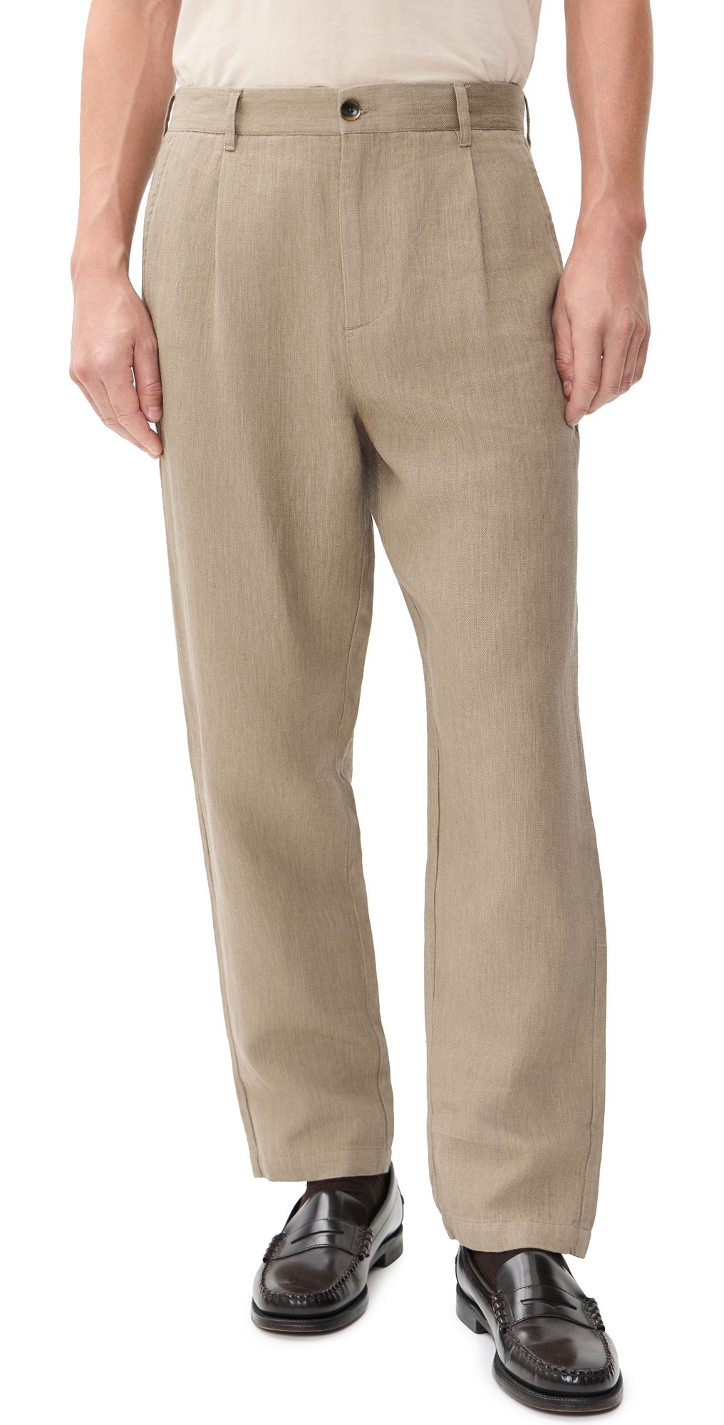 RAILS Zimmer Linen Trousers Walnut 32