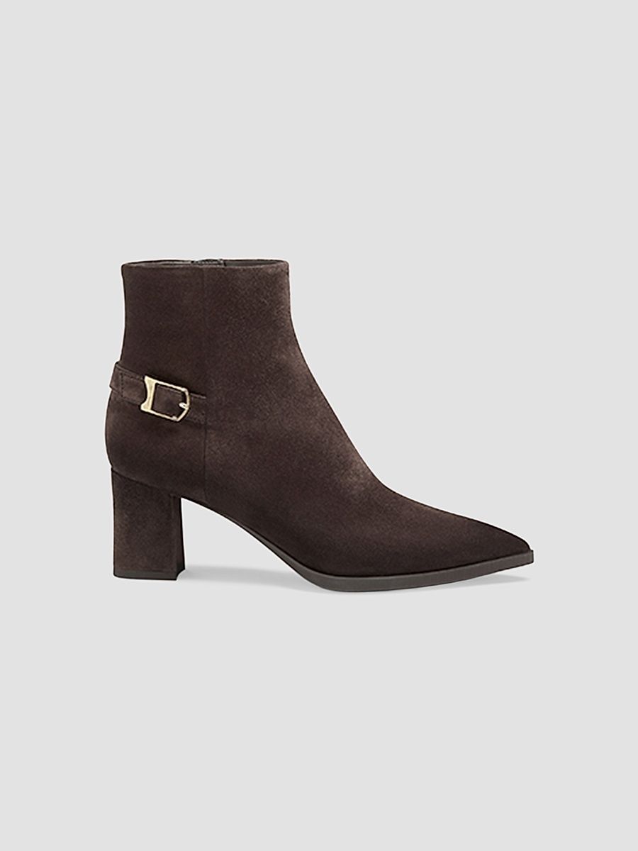 Santoni Women's 65MM Suede Boots - Dark Brown - Size 12