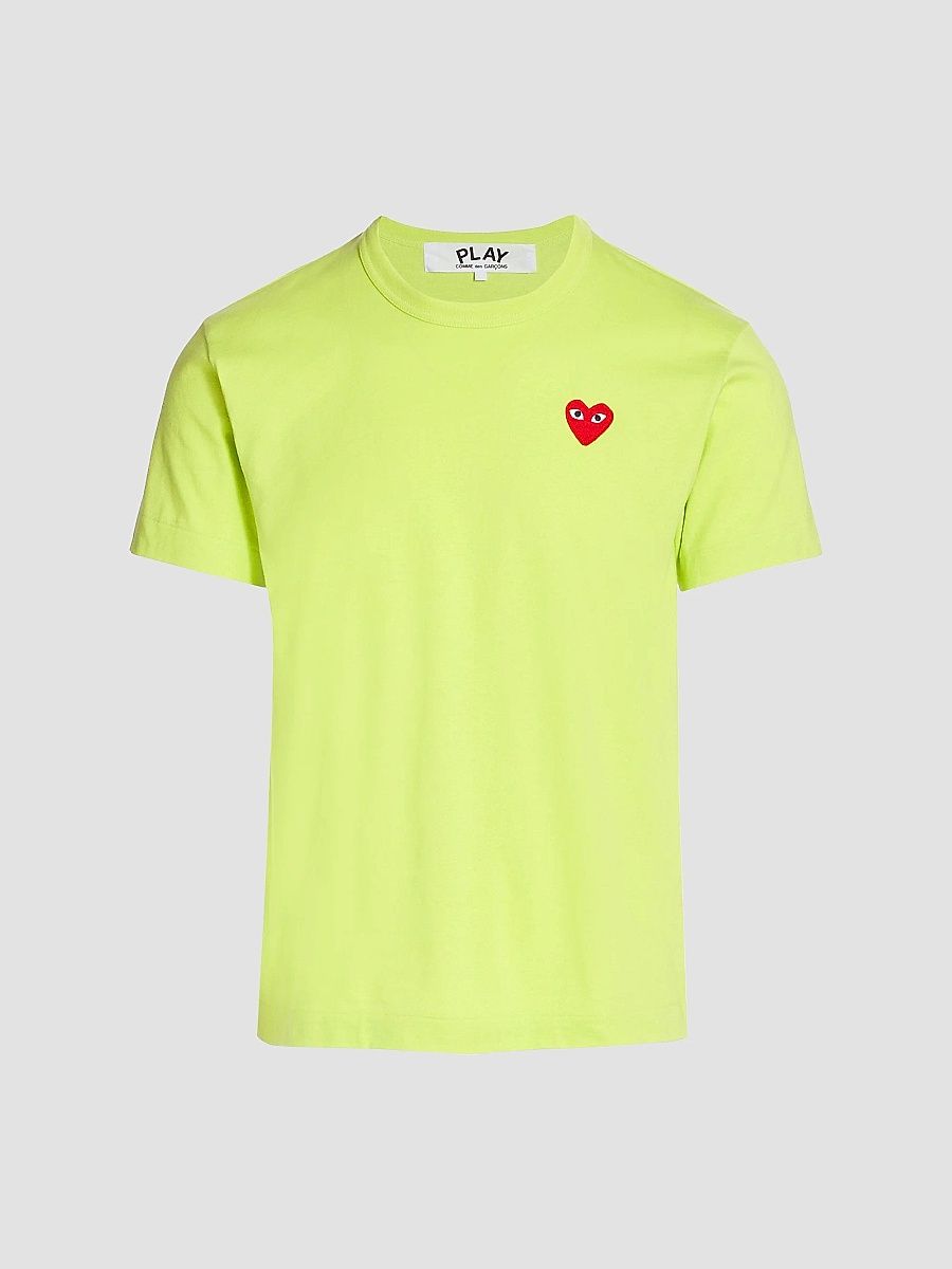 Men Play Heart T-Shirt - Green - Size Small