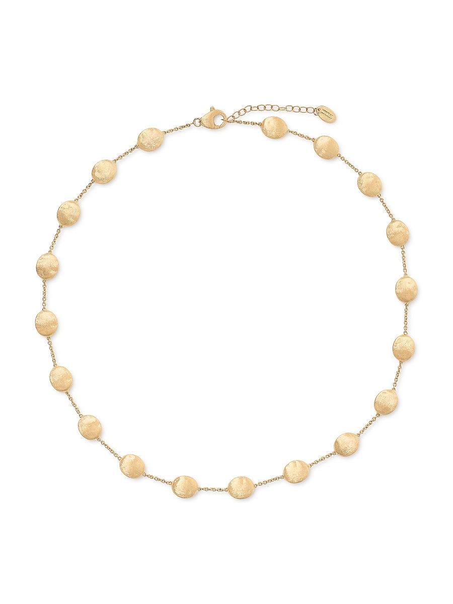 Women's Siviglia 18K Yellow Gold Large Bead Station Necklace/17.5" - Yellow Gold