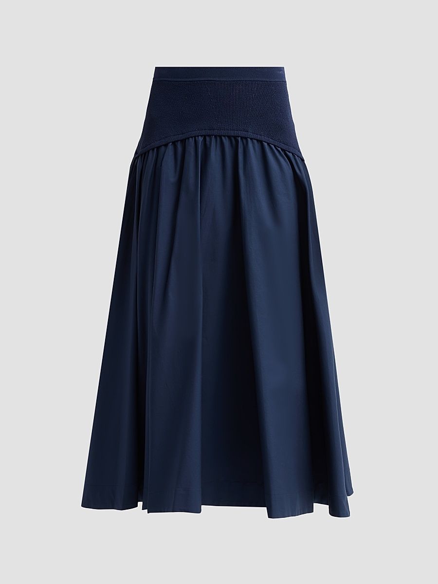 Women's Ovie Cotton Midi Skirt - Midnight - Size XL