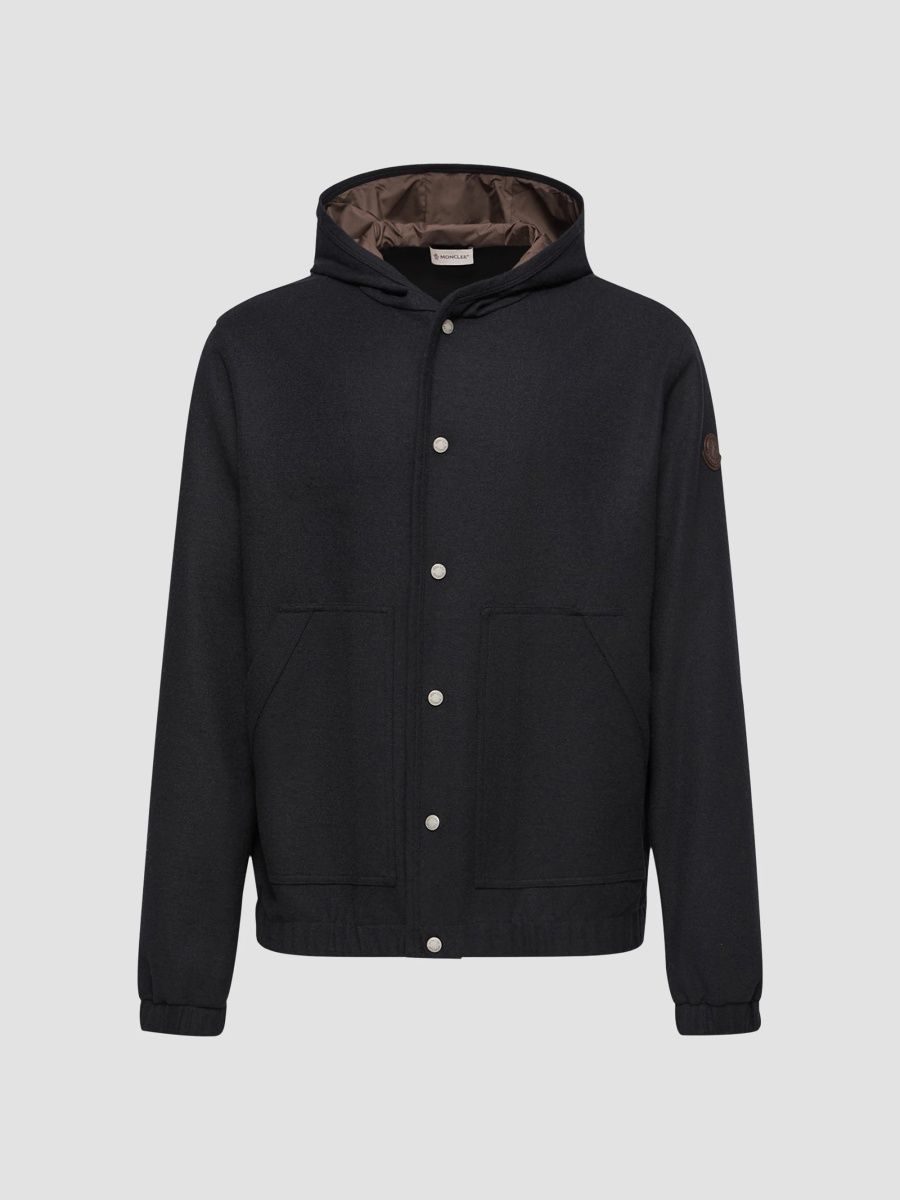 Moncler Men's Hoodie in Cotton Blend - Dark Blue - Size XXL