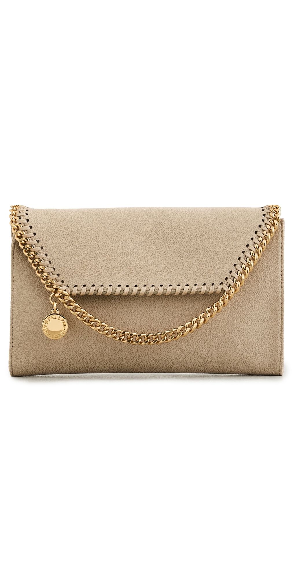 Stella McCartney Falabella Vegan Shaggy Deerskin Wallet On A Chain Butter Cream One Size