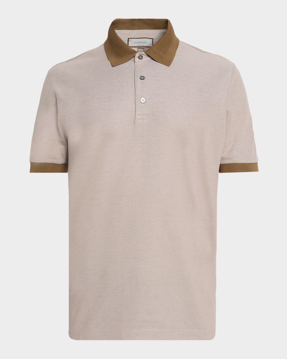Men & apos;s Contrast-Trim Cotton Pique Polo Shirt