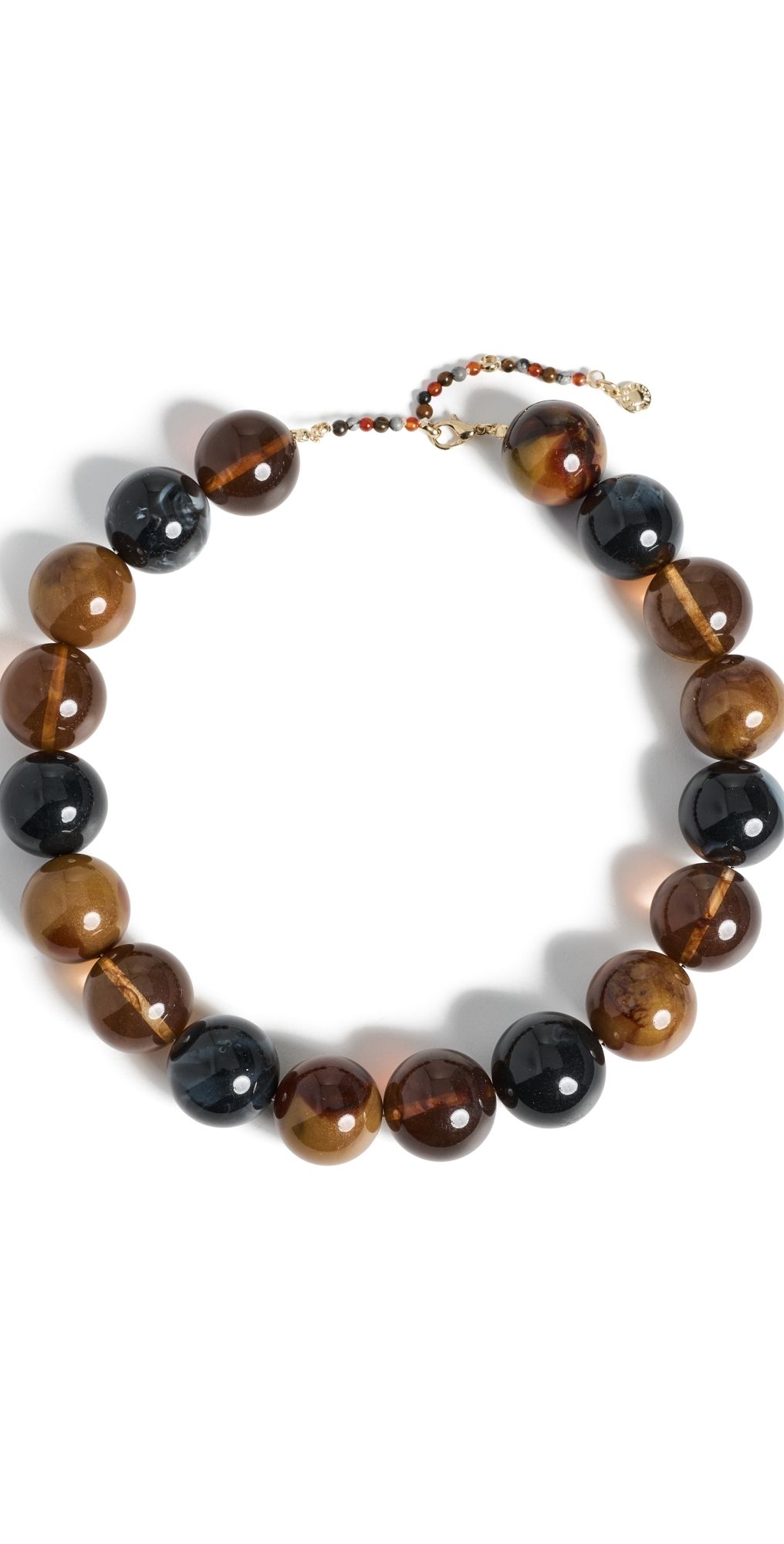 BaubleBar Jane Beaded Necklace Brown Multi One Size
