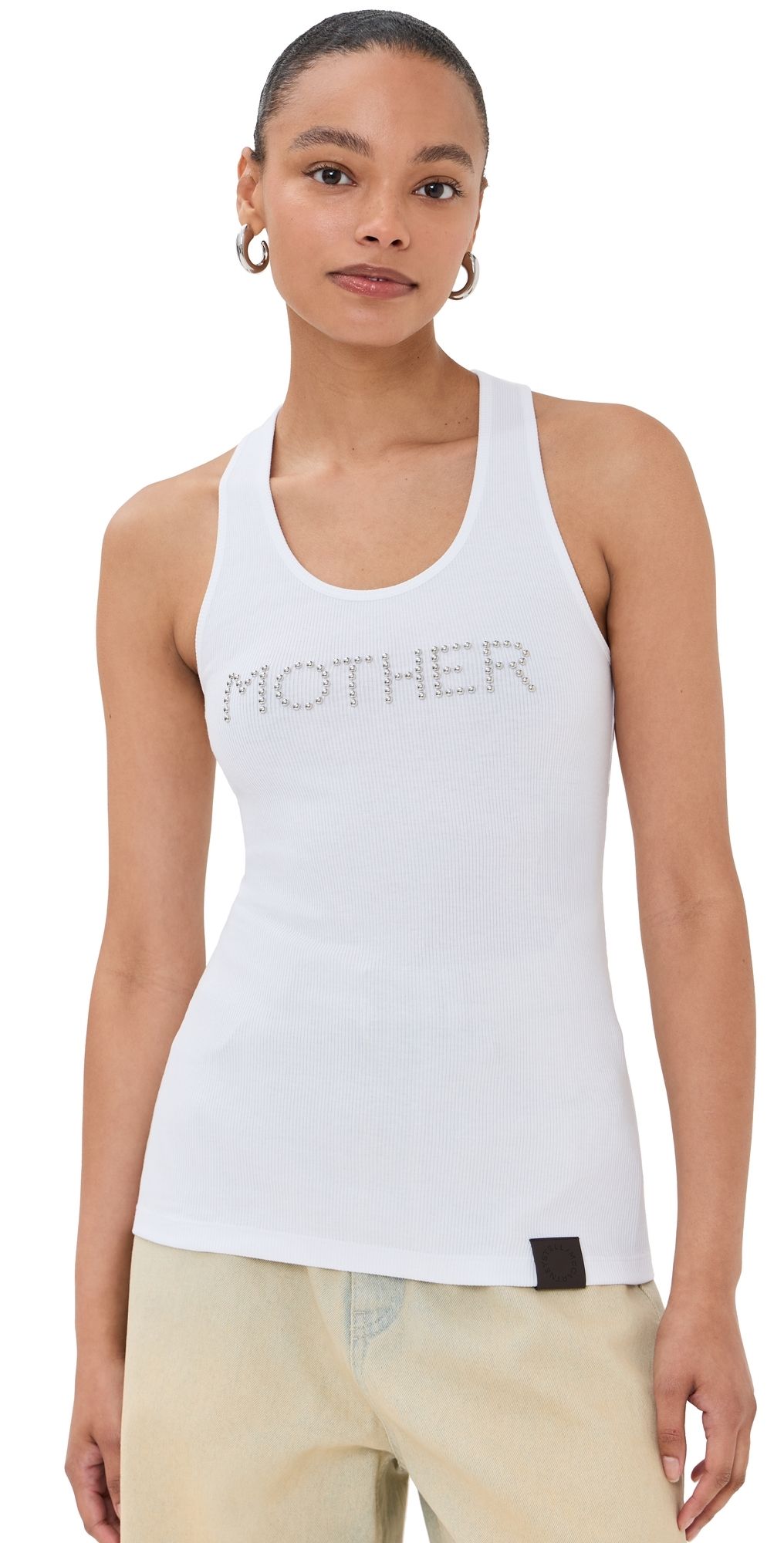 Stella McCartney Studded Mother Tank Pure White M