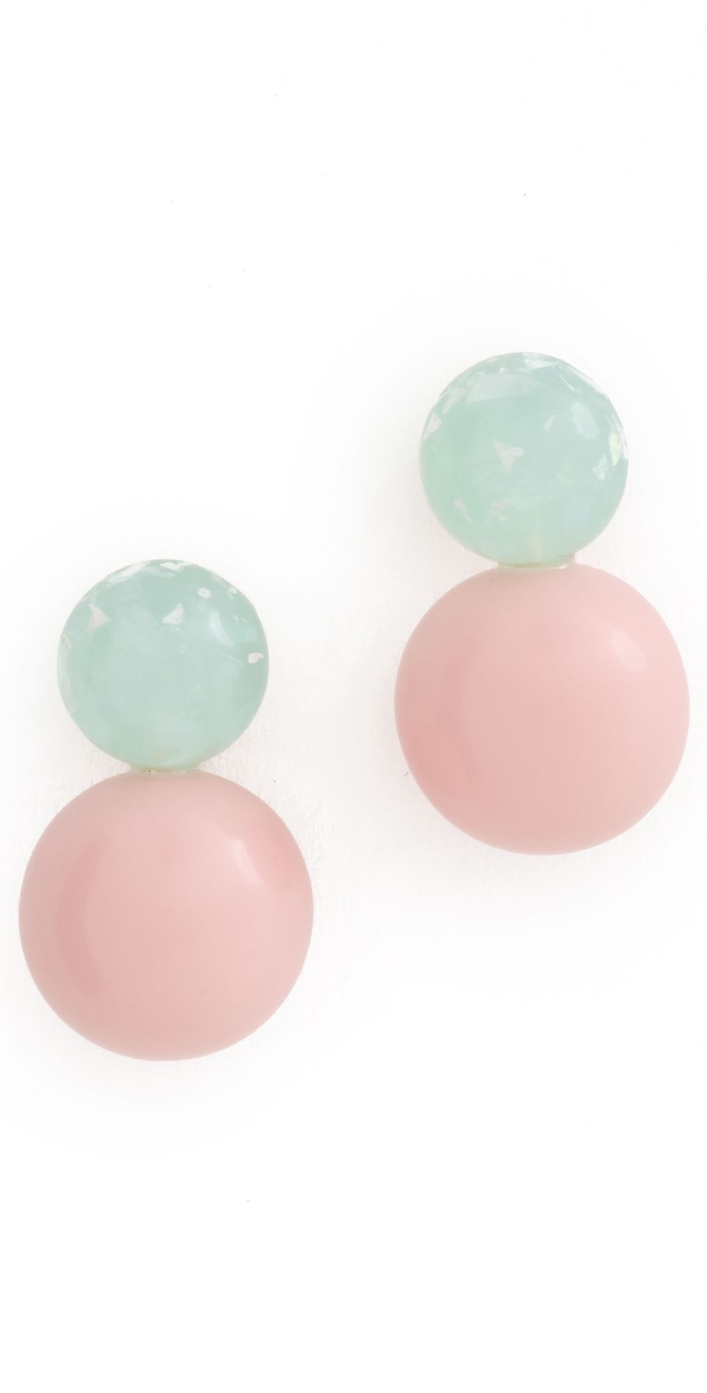 Lele Sadoughi Oasis Double Drop Earrings Blush Opal One Size