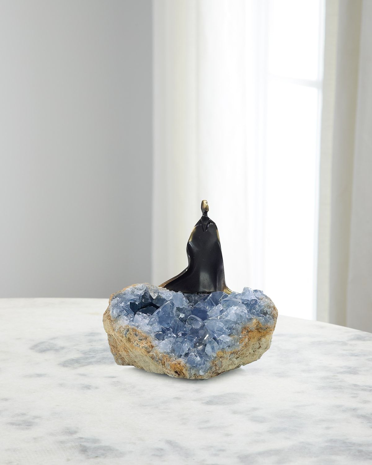 Cloaked Figure Sculpture on Kyanite II