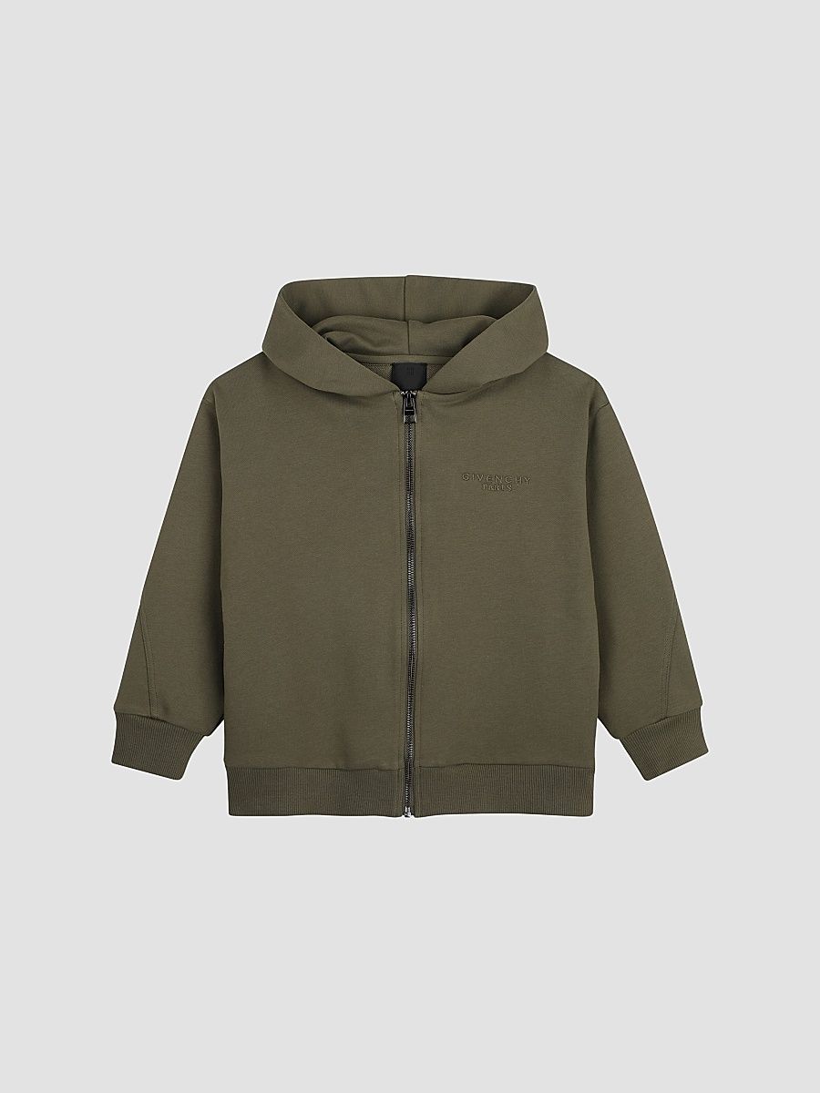 Givenchy Boy's Little Boy's Logo-Embroidered Zip Hoodie - Khaki - Size 4