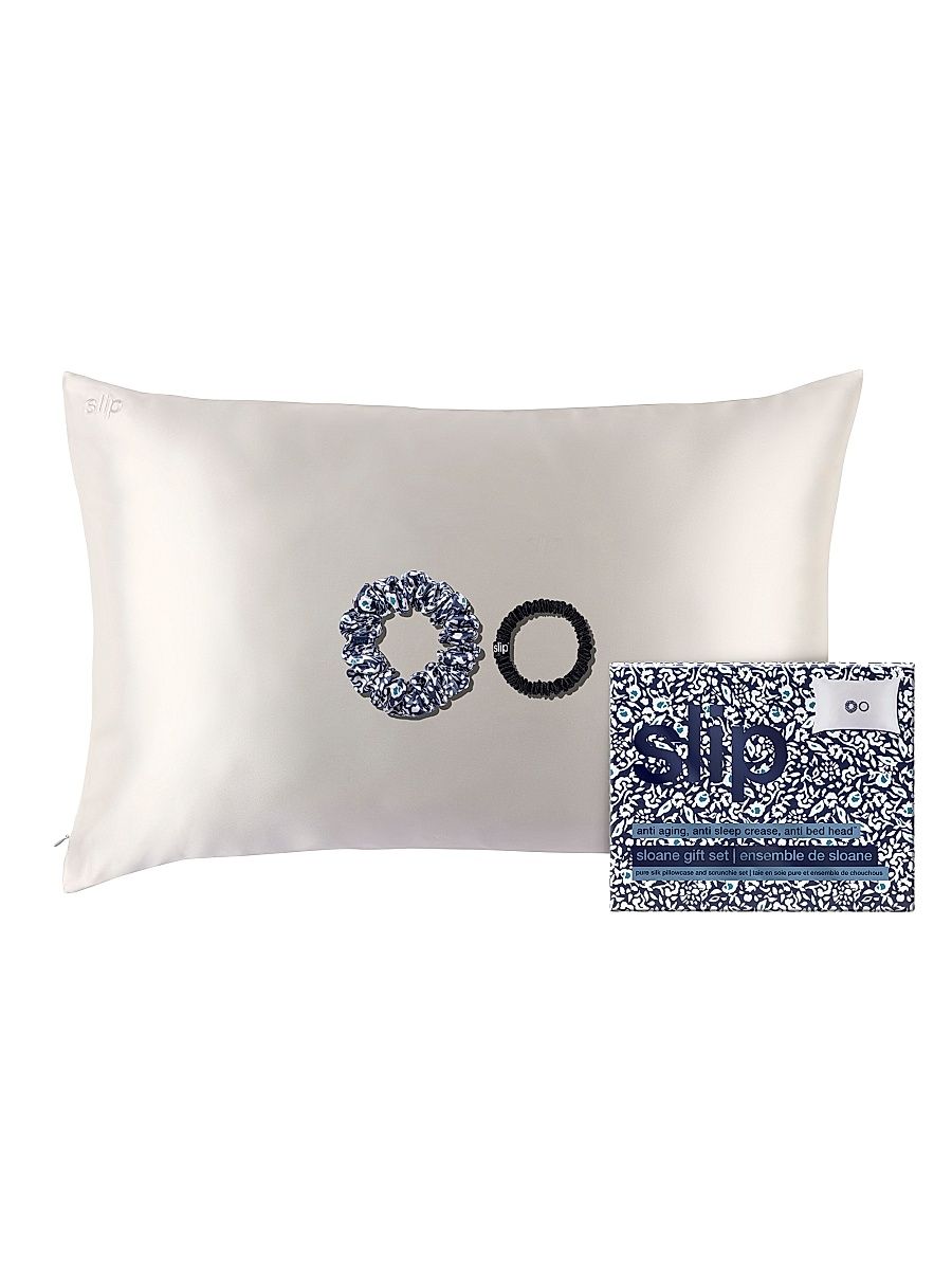 Women's 3-Piece Silk Queen Pillowcase & Scrunchie Gift Set