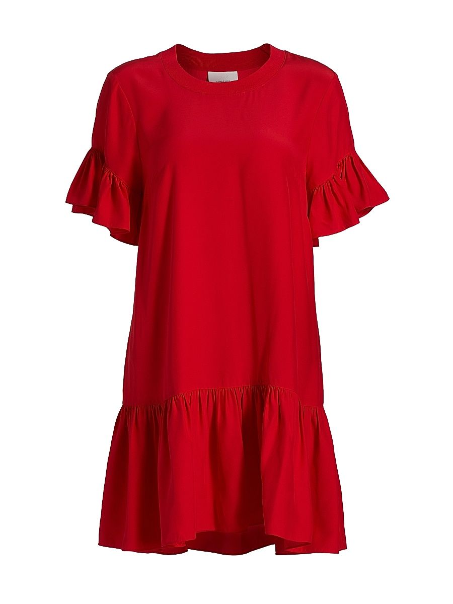 Women's Leilah Silk Minidress - Red Sapphire - Size XL
