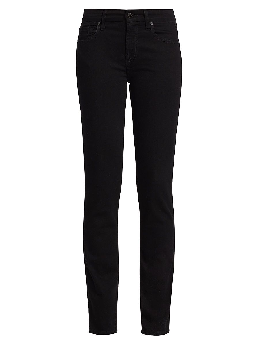 Women's Kimmie Mid-Rise Straight-Leg Jeans - Rinse Black - Size 30