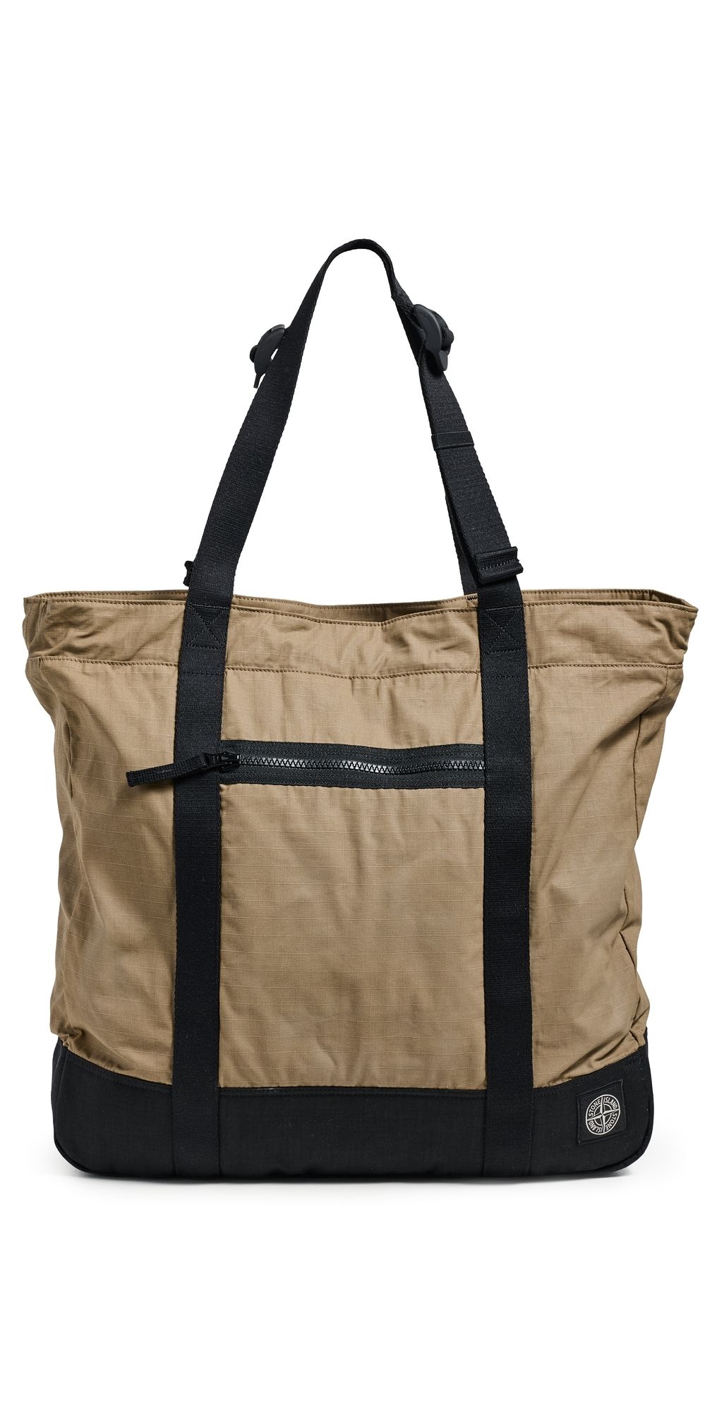 Stone Island Cotton Ripstop Tote Bag Military Green One Size