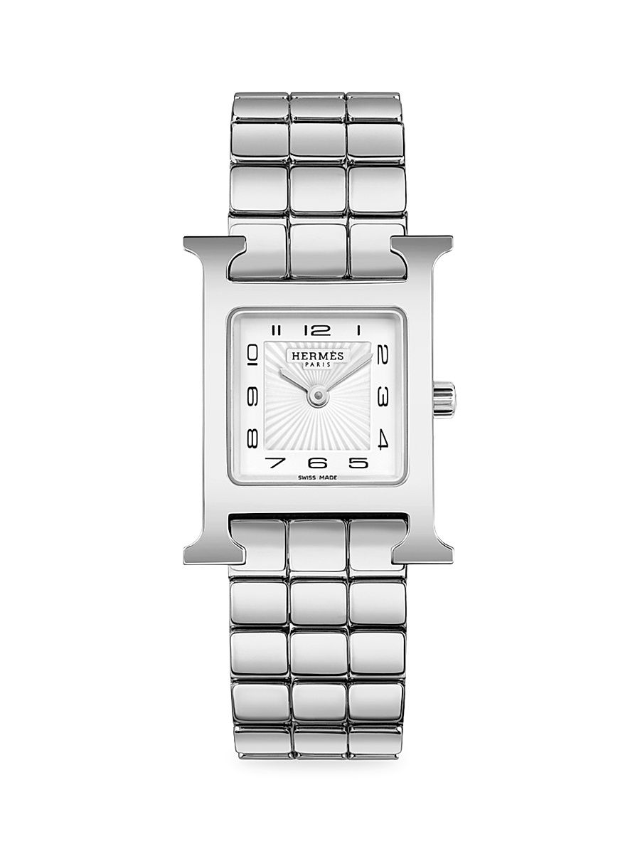 Women's Heure H 25MM Stainless Steel Bracelet Watch - Silver