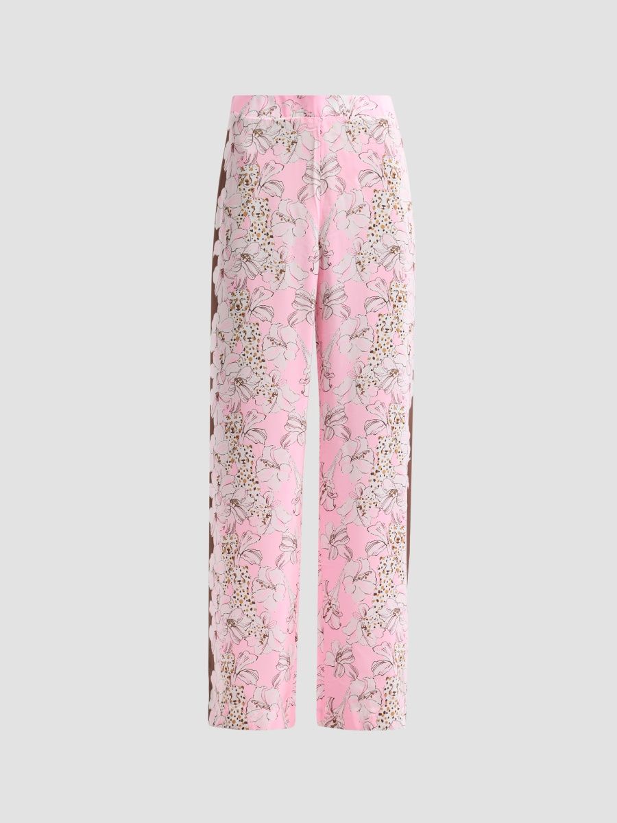 Lilly Pulitzer Women's Vianna Coco Beach Silk Palazzo Pants - Coco Beach Wildness - Size 16