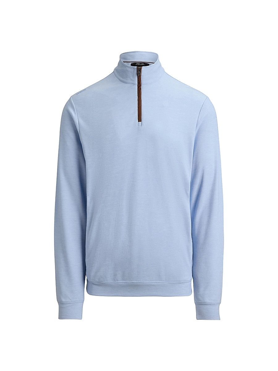 Men's Movement Mesh Knit Quarter-Zip Sweatshirt - Office Blue Heather - Size XXL