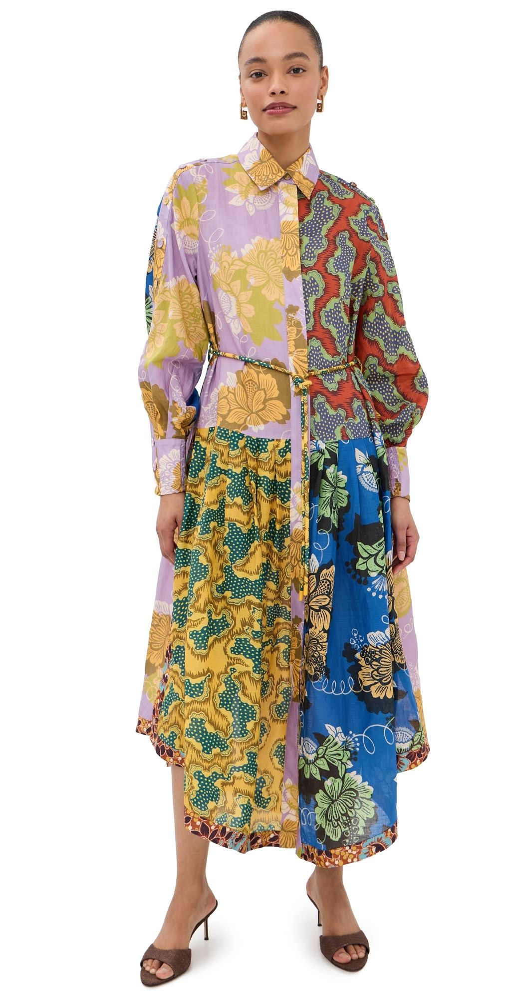 ALÉMAIS Arnie Spliced Shirt Dress Multi 12