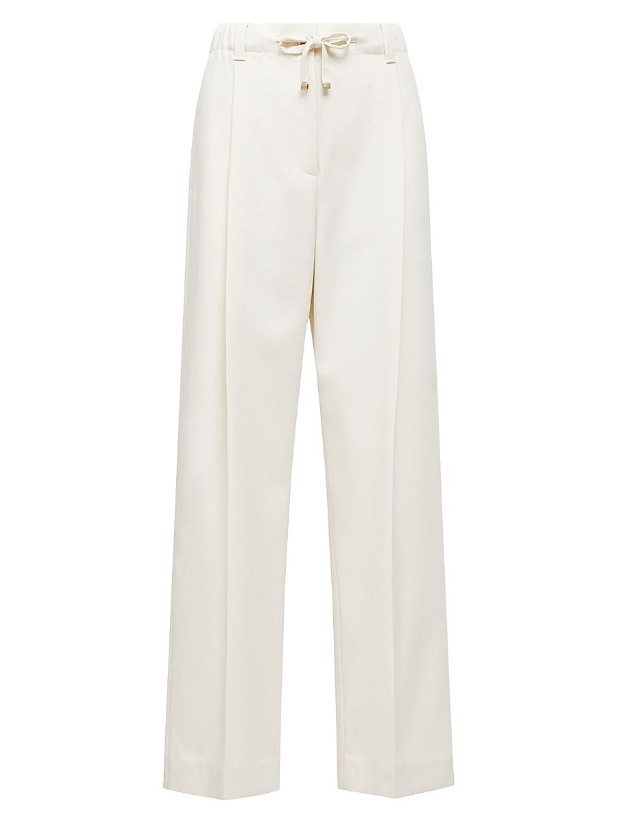 Women's Pants in Wool Gabardine - White - Size 10