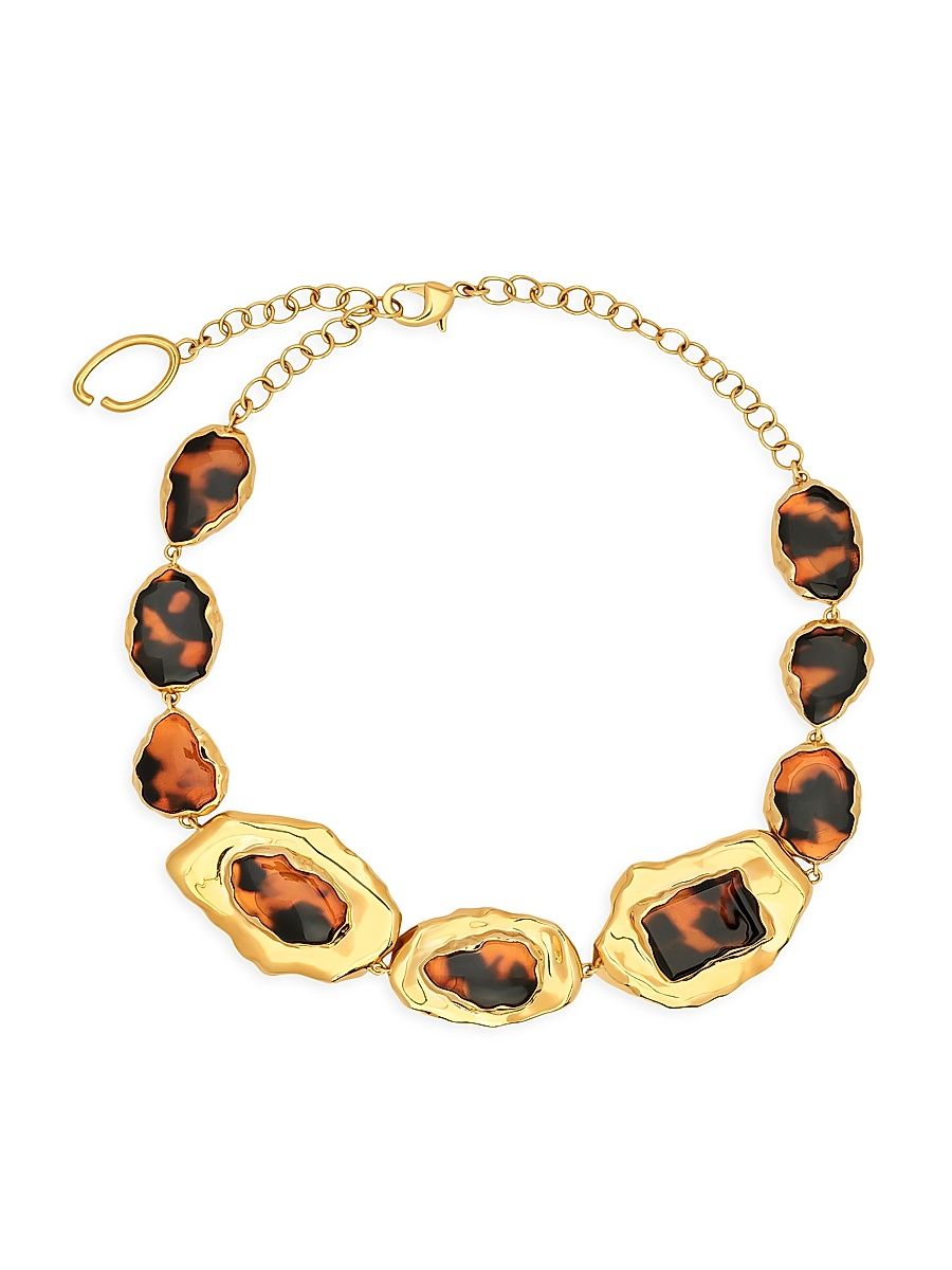 Women's 24K-Gold-Plated & Tortoiseshell Resin Necklace - Tortoise