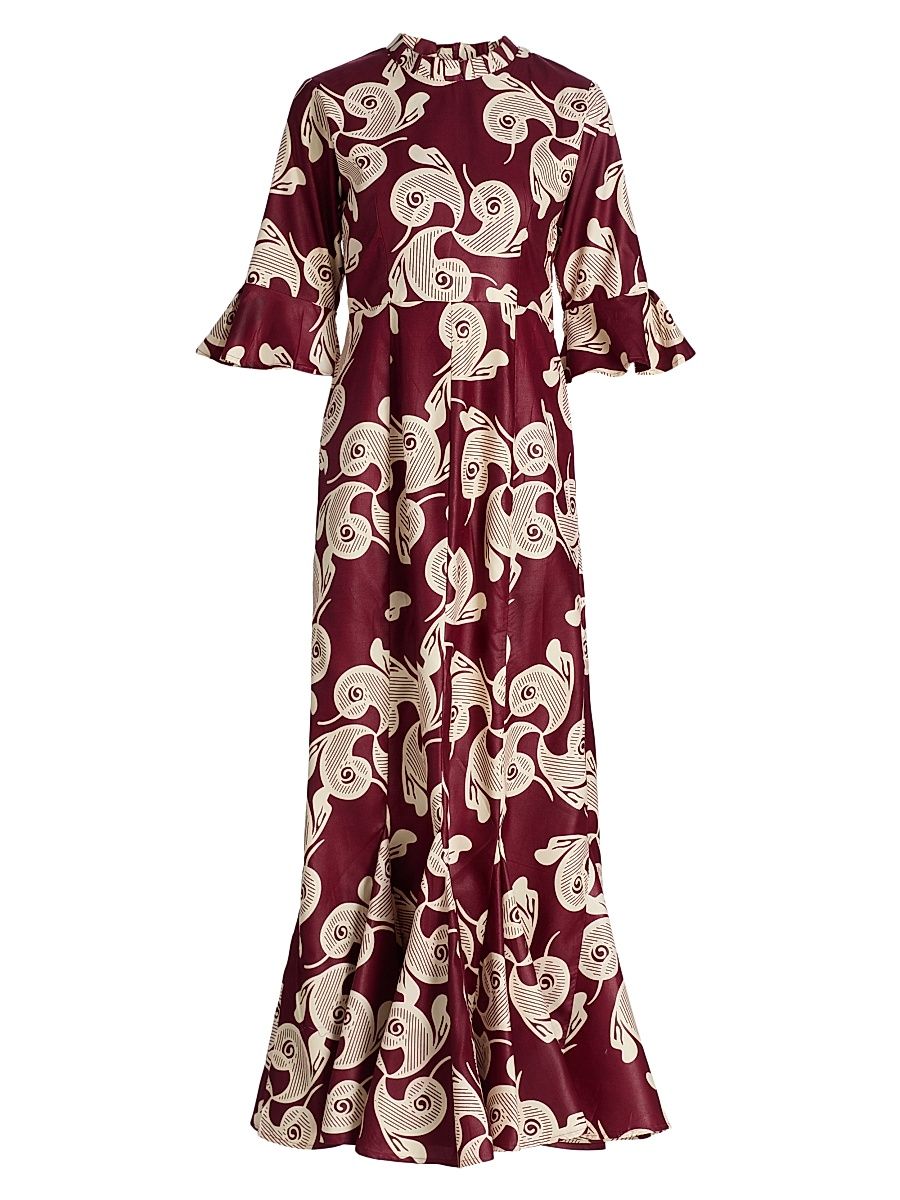 Women's Tiwa Printed Mermaid Maxi Dress - Red - Size XL
