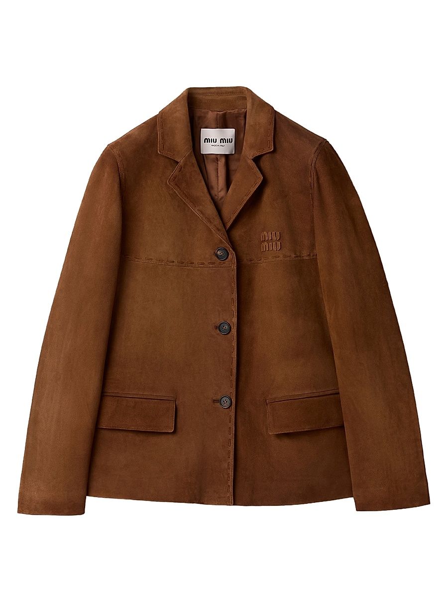 Women's Suede Jacket - Brown - Size 6