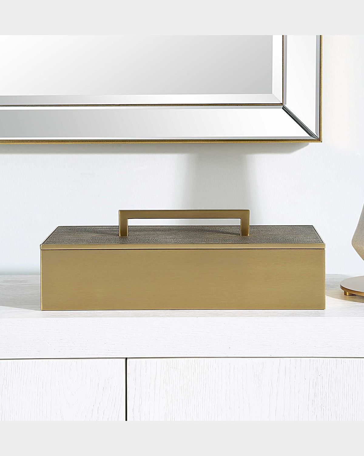 Wessex Brass & Faux Shagreen Box