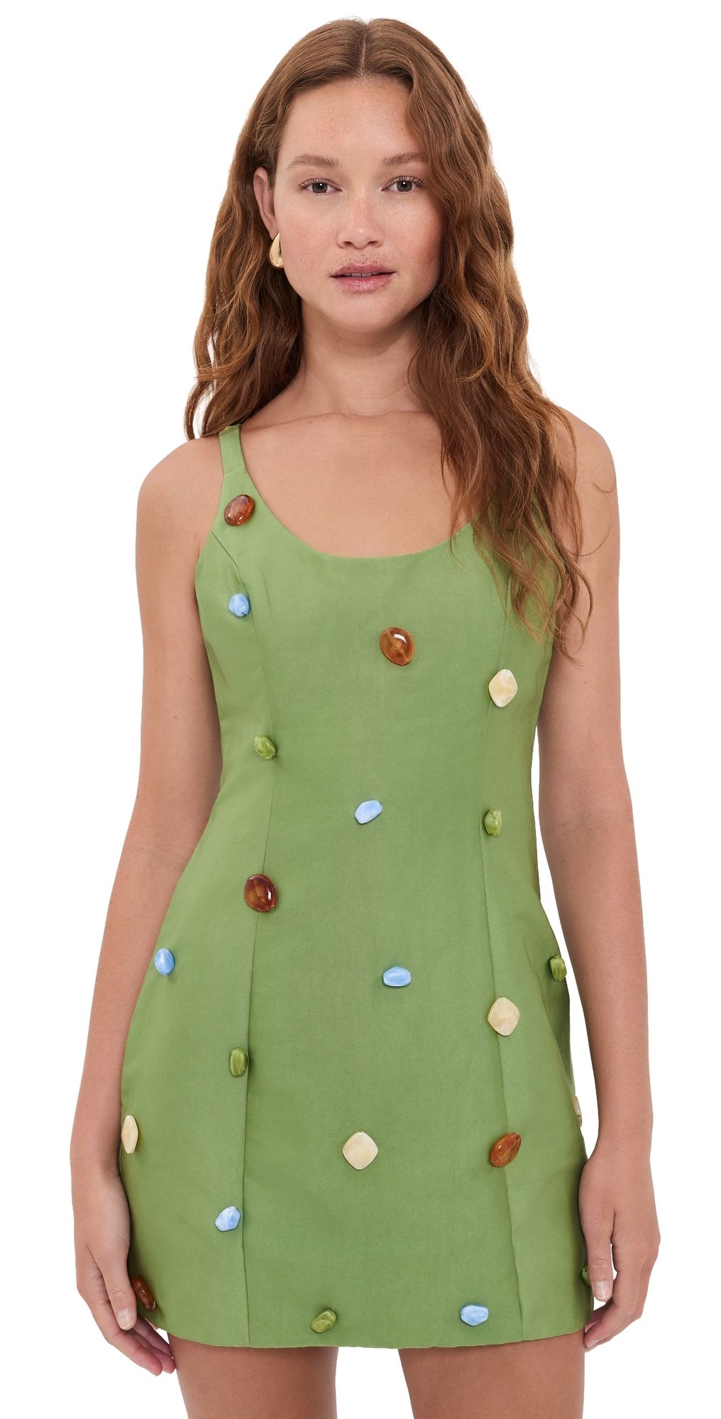 The Wolf Gang Romy Mini Dress Olive XS