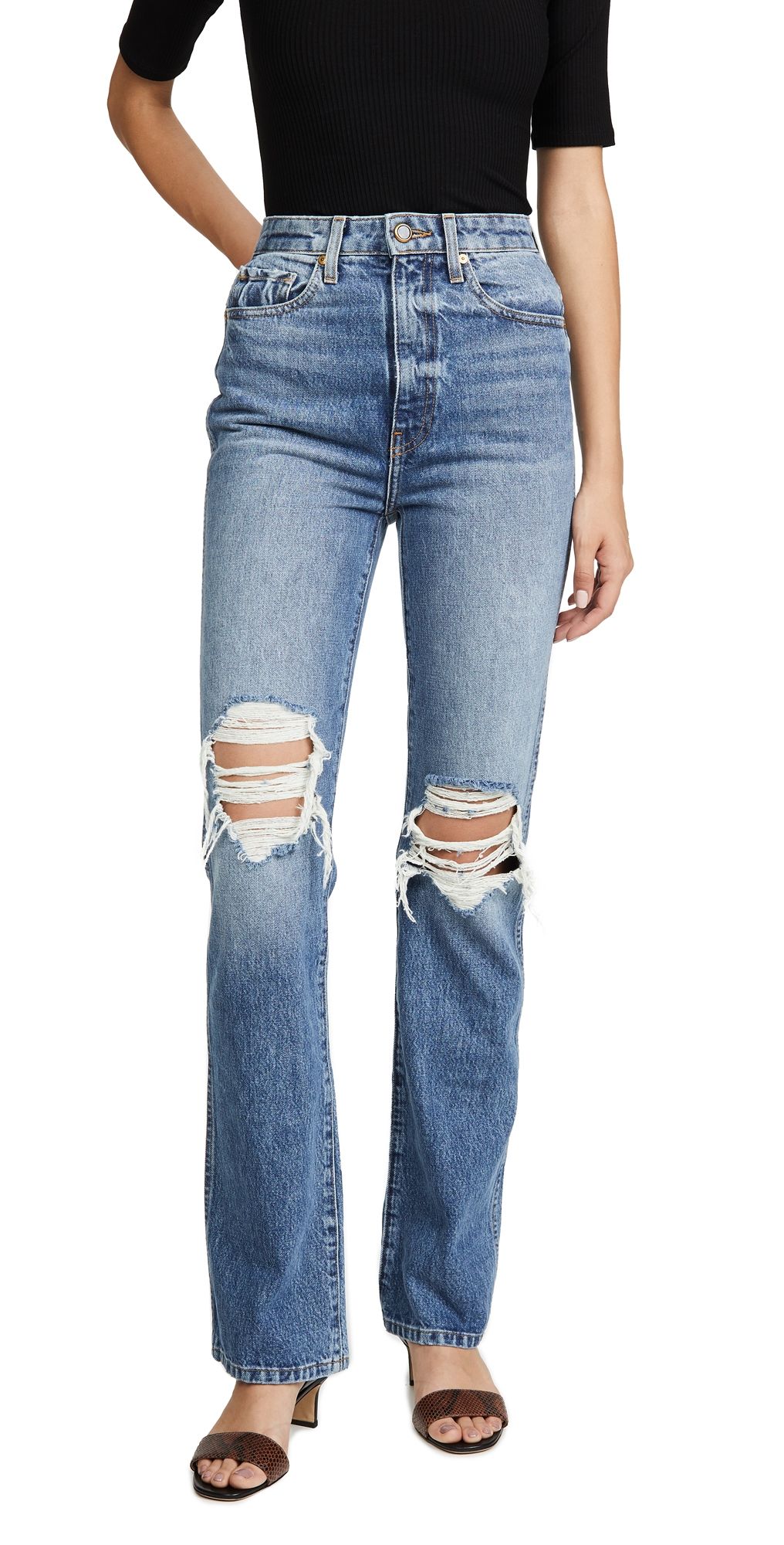 Khaite Danielle High Rise Stovepipe Jeans Portland 30
