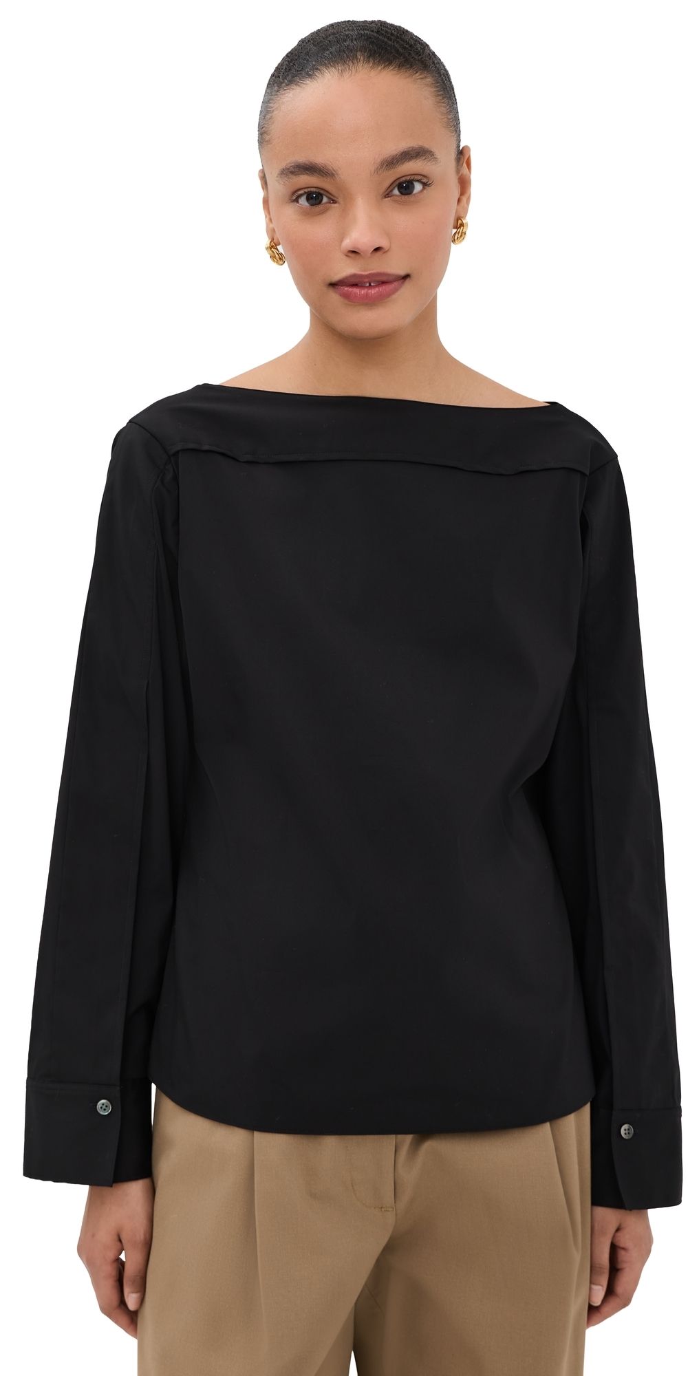 Theory Boat Neck Blouse Black S